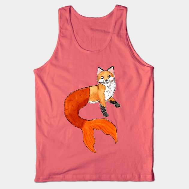 Fox Mermaid Tank Top by BrittaniRose